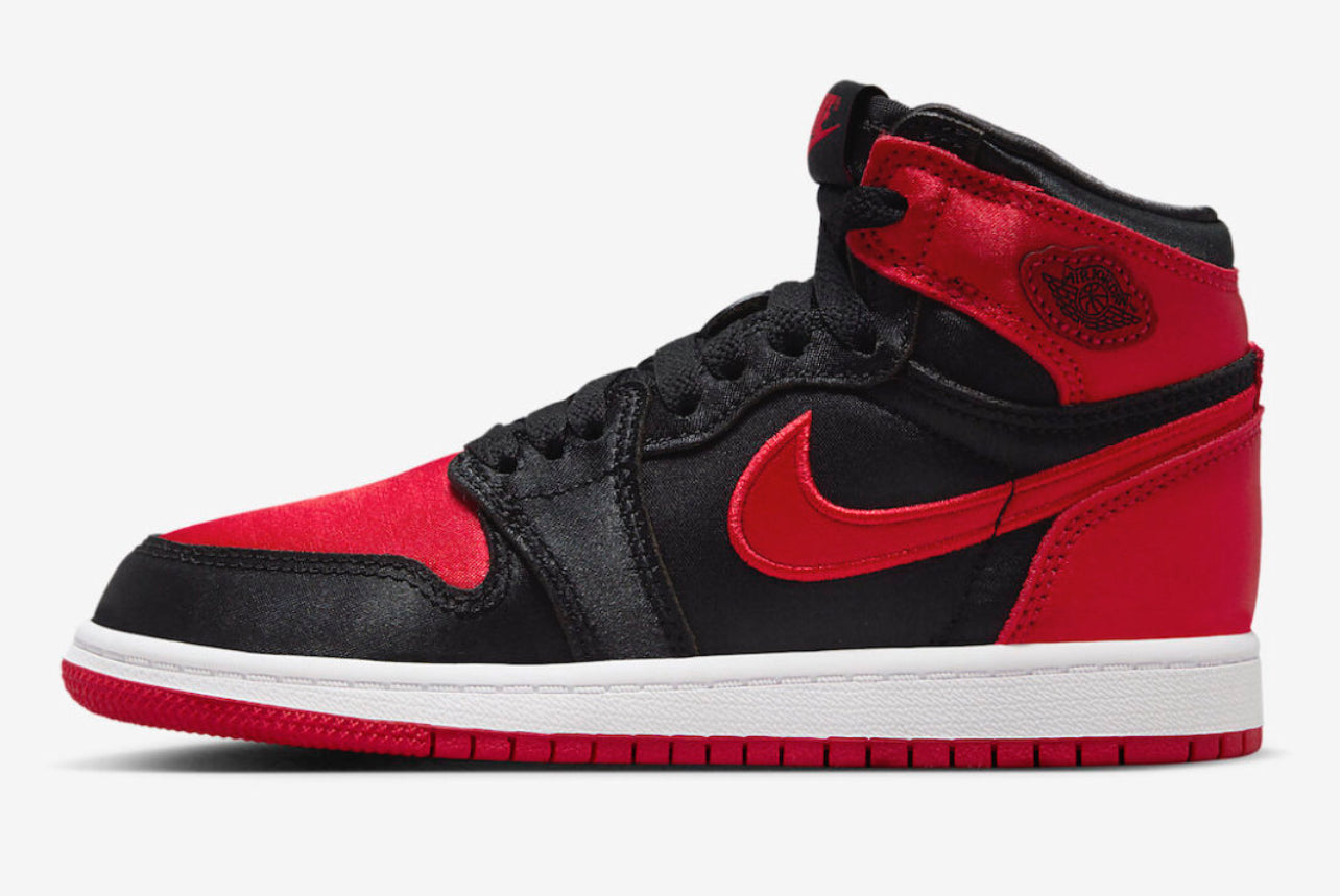 Air Jordan 1 High Satin-Bred-Kids