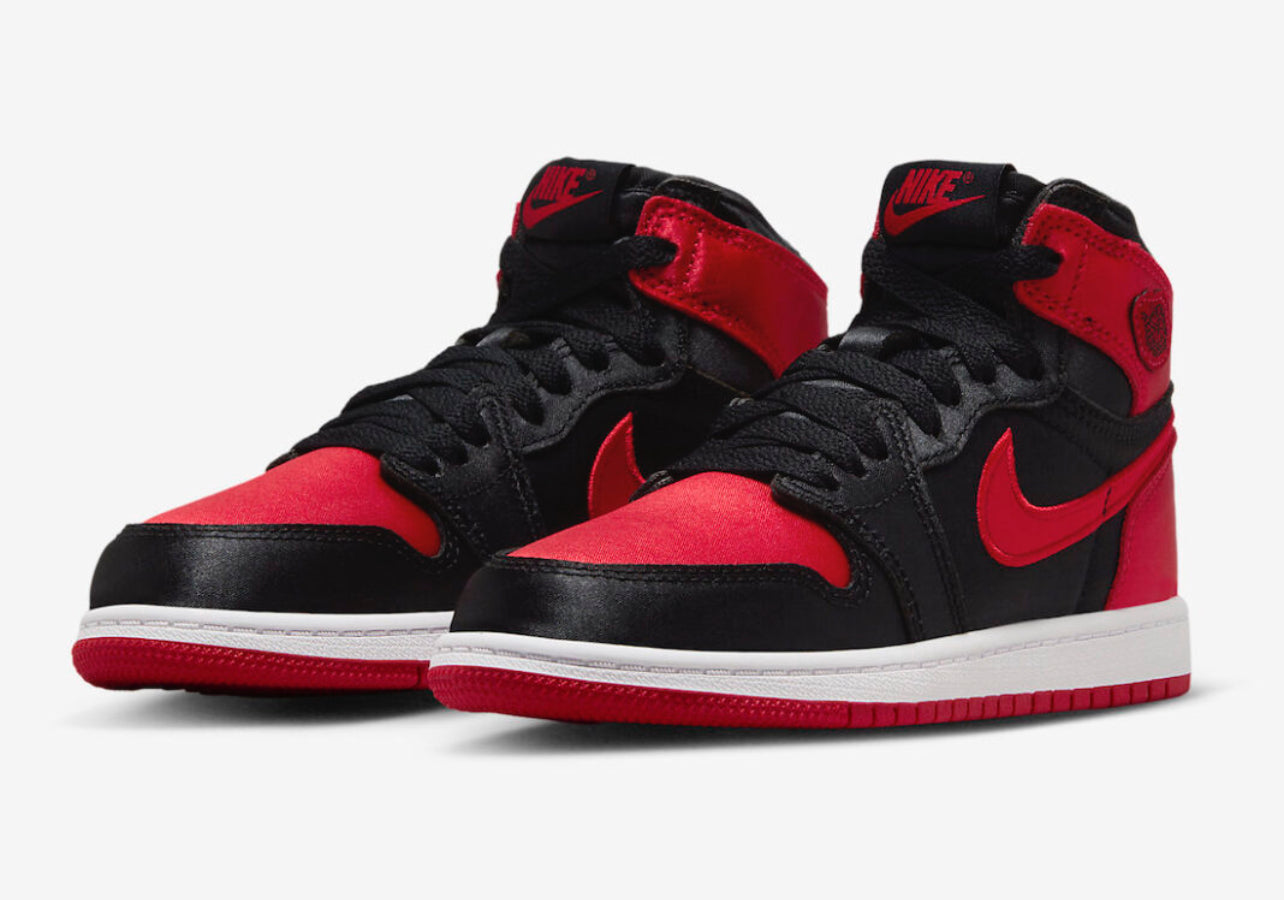 Air Jordan 1 High Satin-Bred-Kids