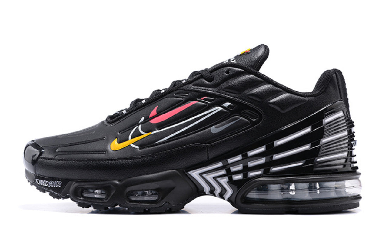 Air Plus TN3 Black Leather Red-Yellow