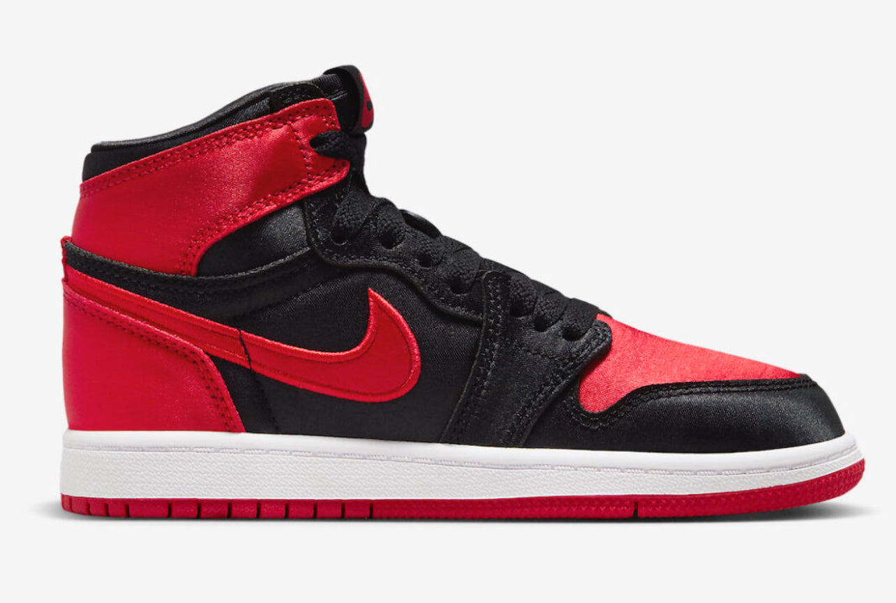 Air Jordan 1 High Satin-Bred-Kids