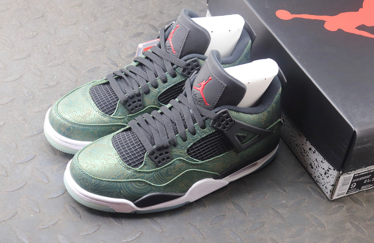 Air Jordan 4 Black-Green