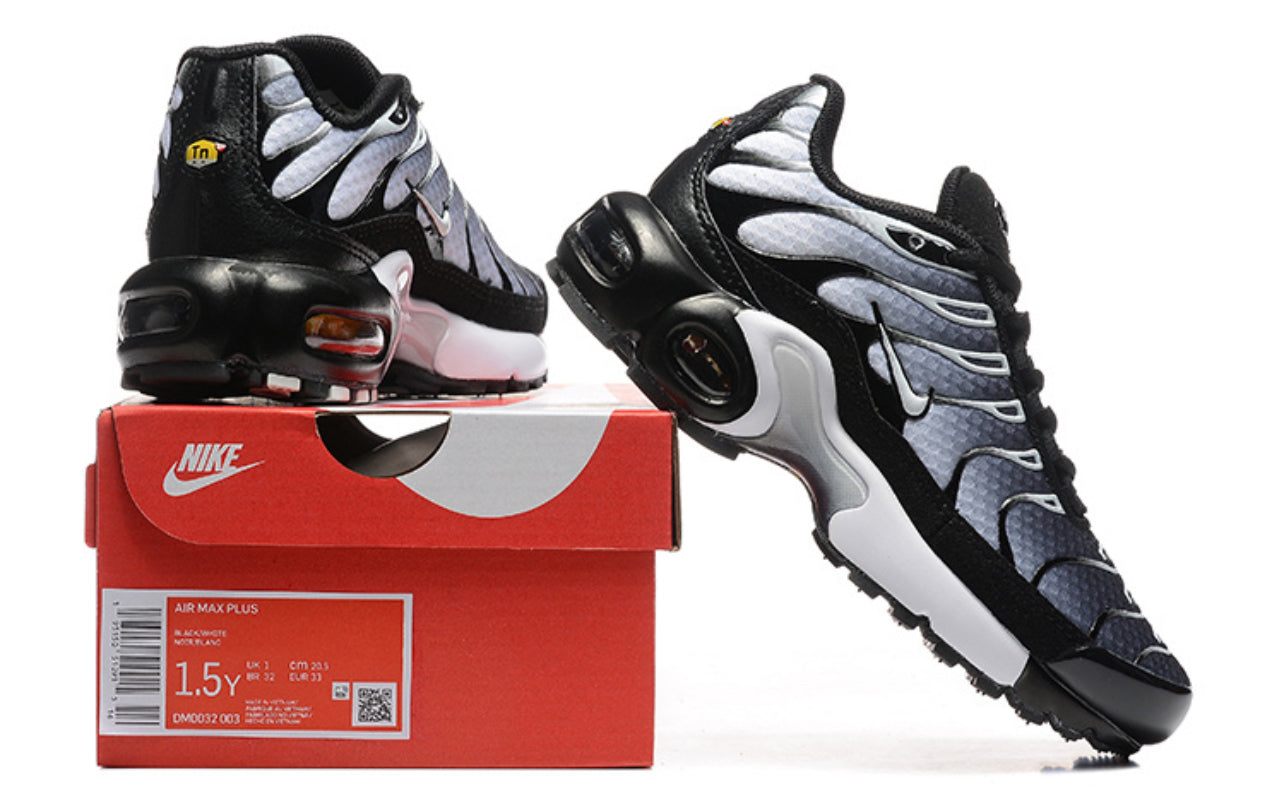 Air Plus TN Black-White-Metallic Silver