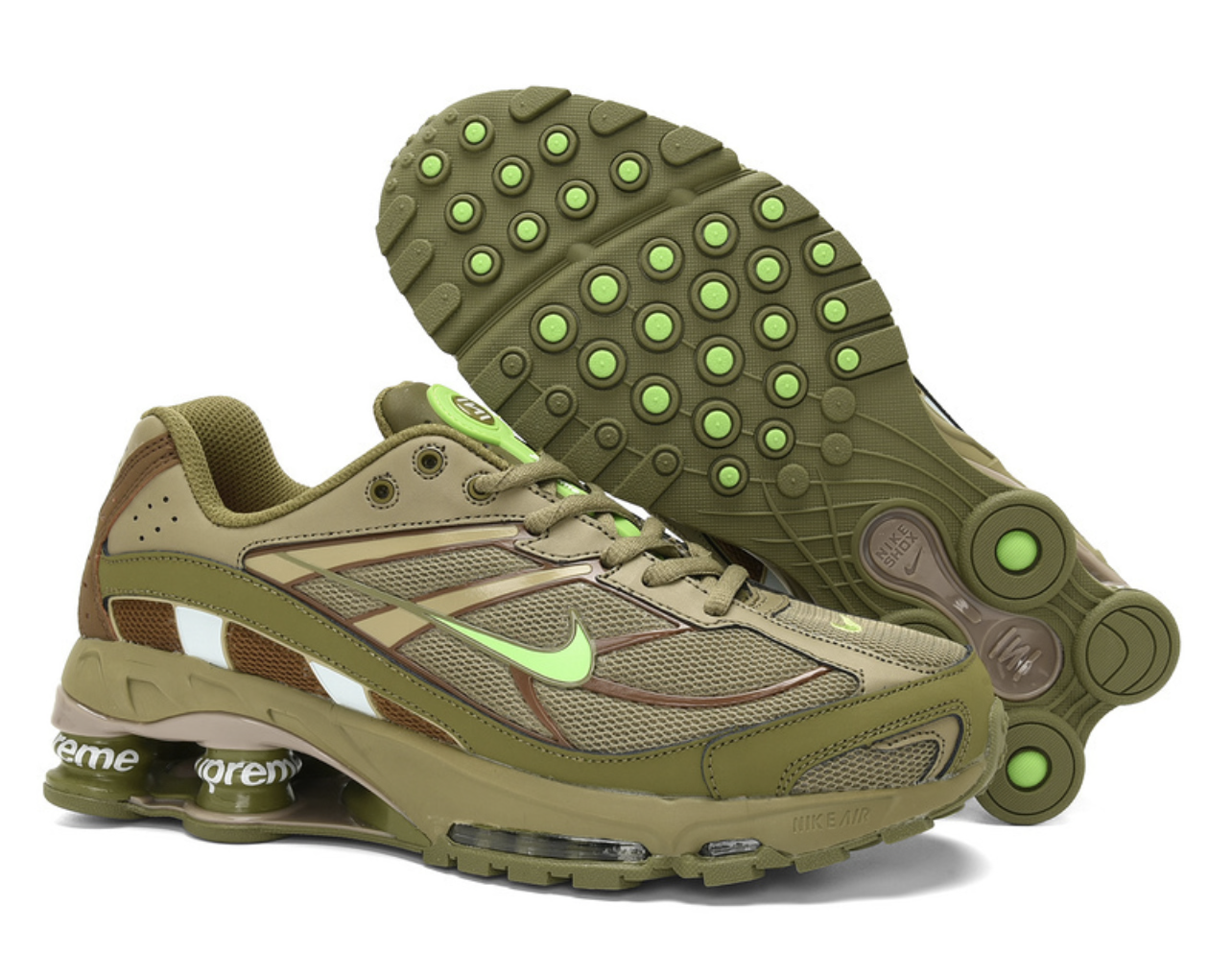 Supreme x Shox Ride 2 Green-Khaki