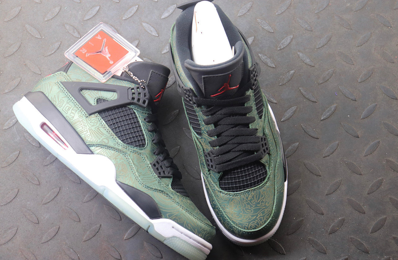 Air Jordan 4 Black-Green