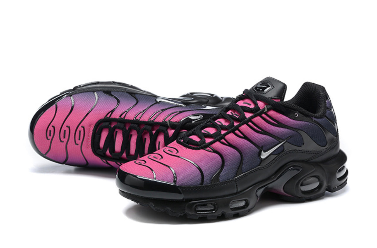Air Plus TN Black-Metallic Silver-Fire Pink