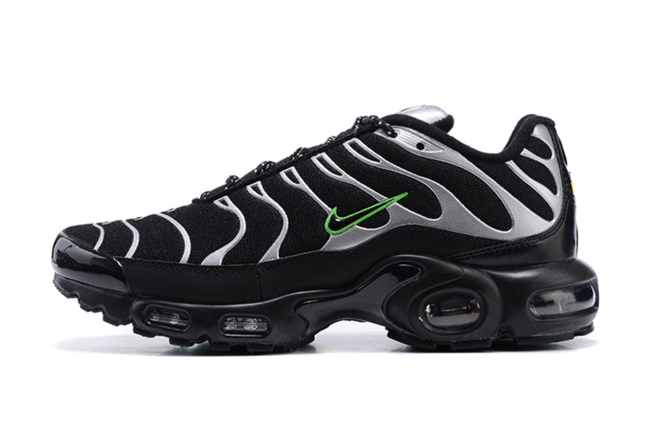Air Plus TN Black-Green Strike-Metallic Silver