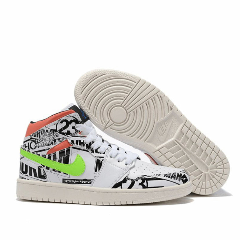 Air Jordan 1 Graffiti Slogan