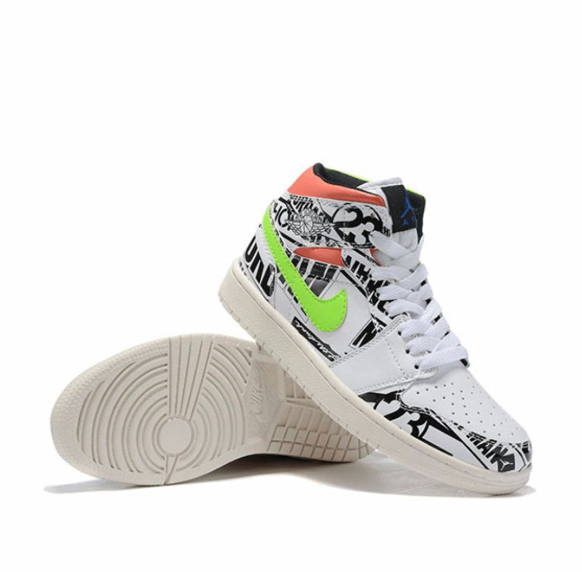 Air Jordan 1 Graffiti Slogan