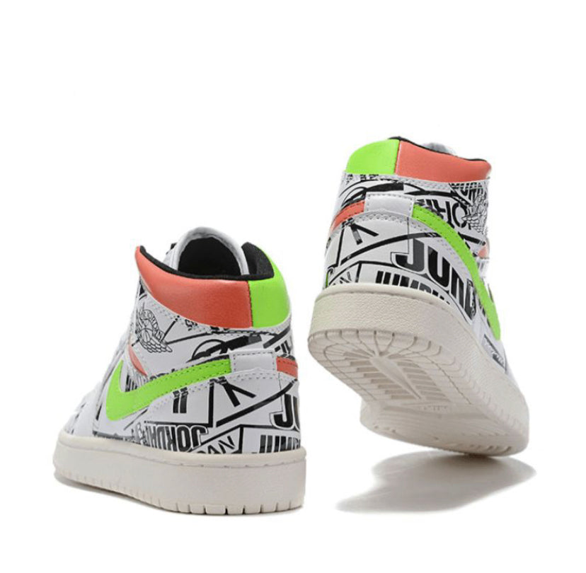 Air Jordan 1 Graffiti Slogan