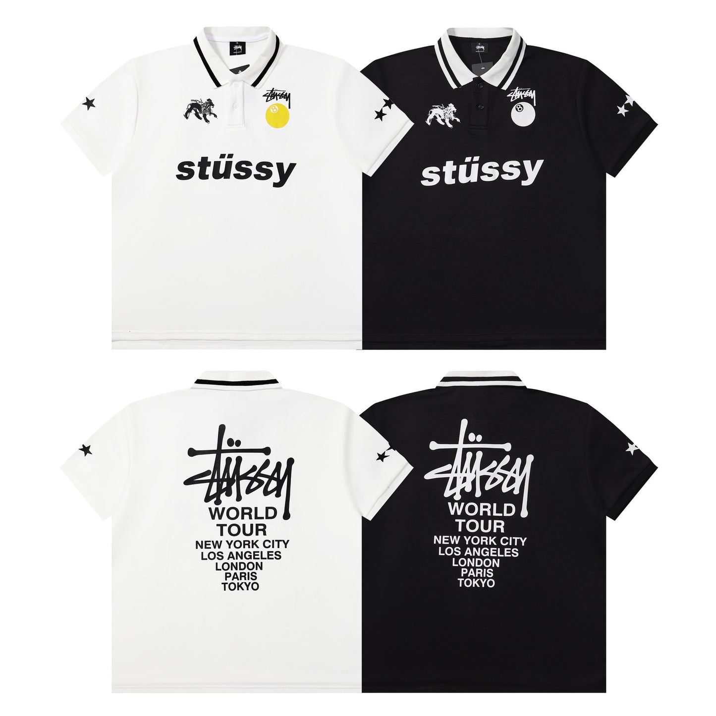 Stüssy World Tour 8-Ball Polo