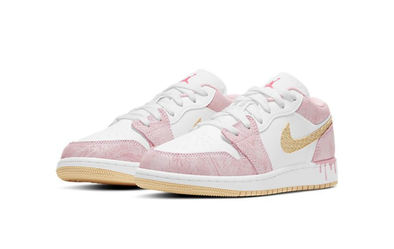 Air Jordan 1 Low Paint Drip-Strawberry Ice Cream