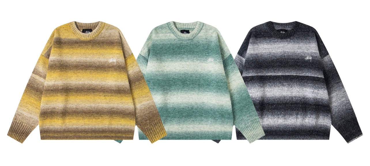 Stűssy Gradient Stripe Knit Sweater