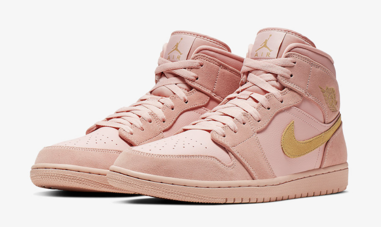 Air Jordan 1 Mid Coral Gold