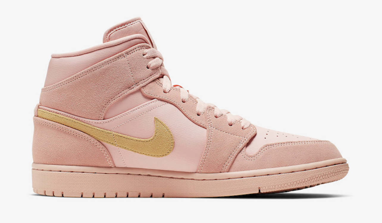 Air Jordan 1 Mid Coral Gold