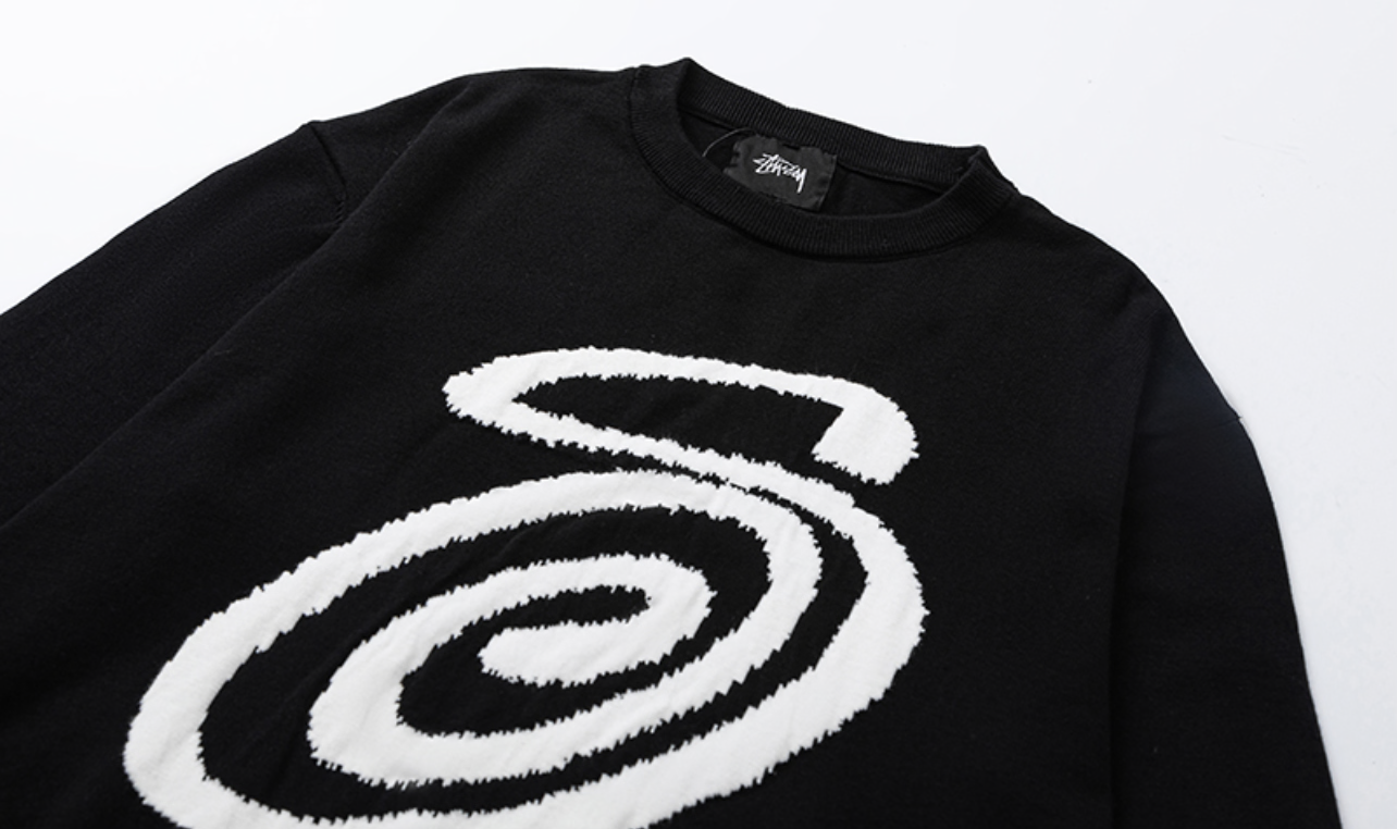 Stűssy Swirl Jacquard Knit Sweater