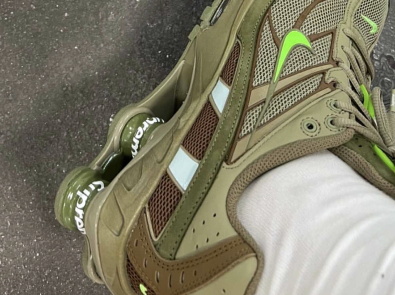 Supreme x Shox Ride 2 Green-Khaki