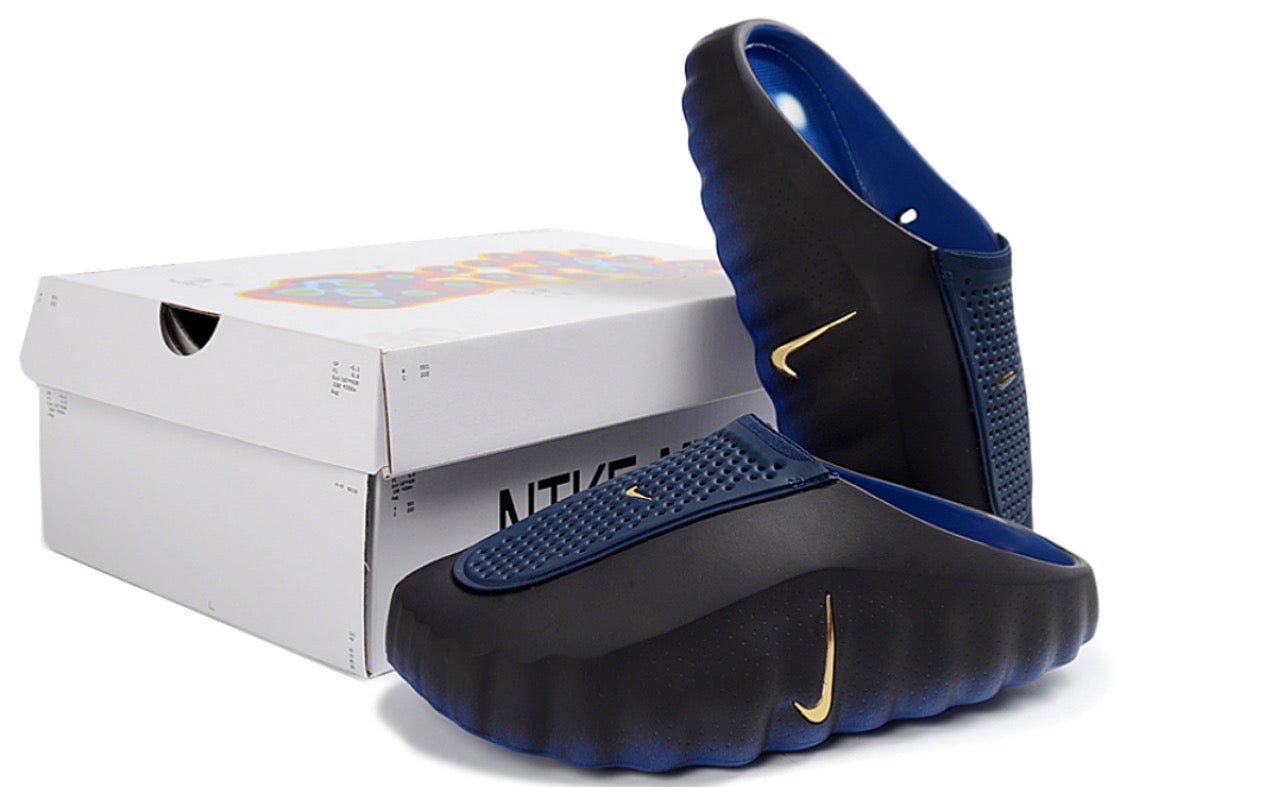 Slippers Mind 001 Black-Blue Gold