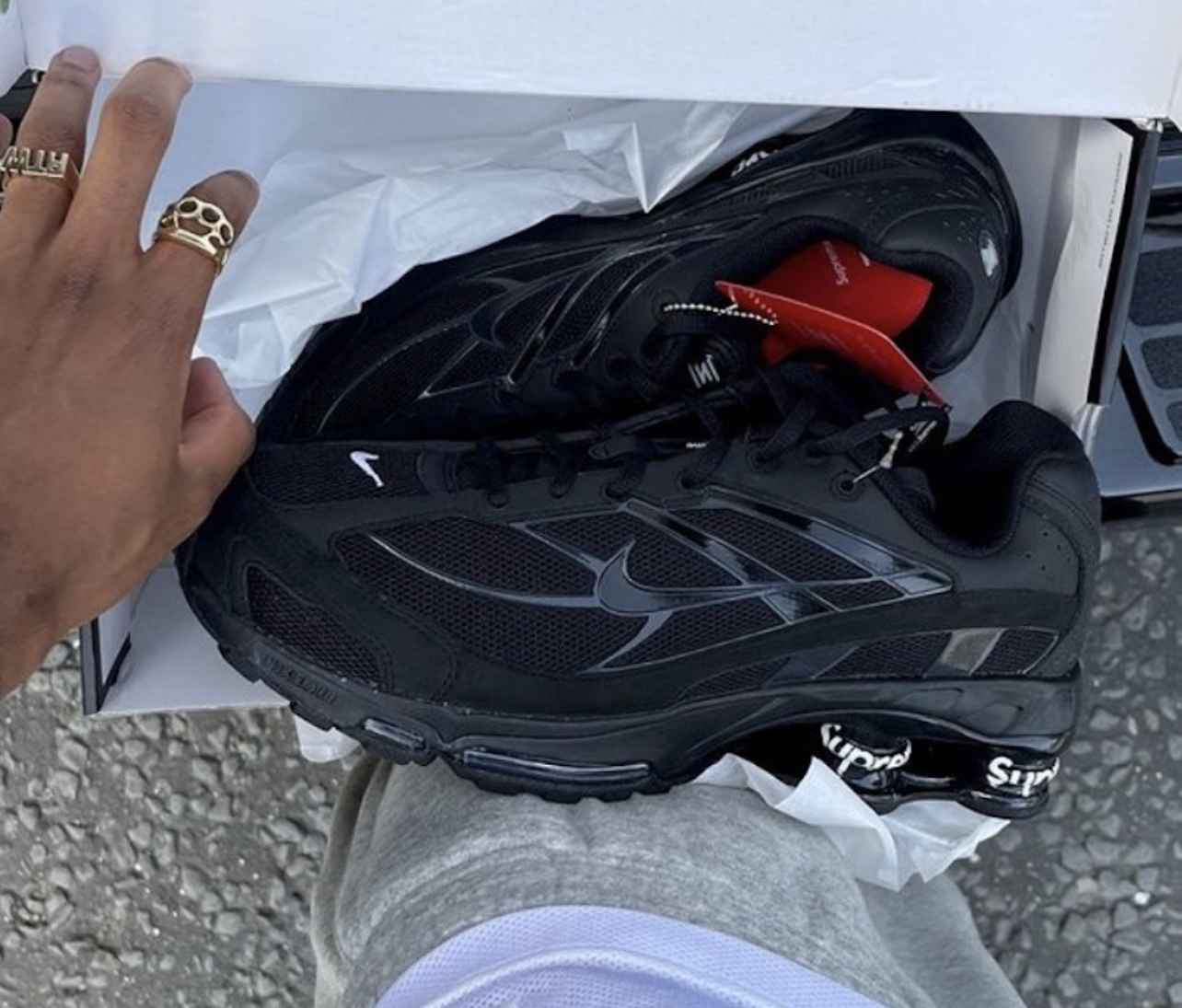 Supreme x Shox Ride 2 Triple Black