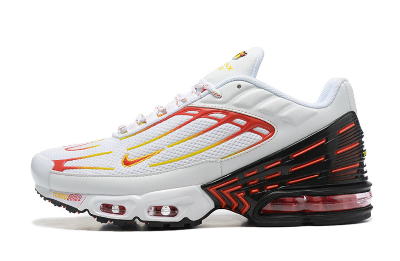 Air Plus TN3 White-University Red-Yellow Strike – tnairshoes