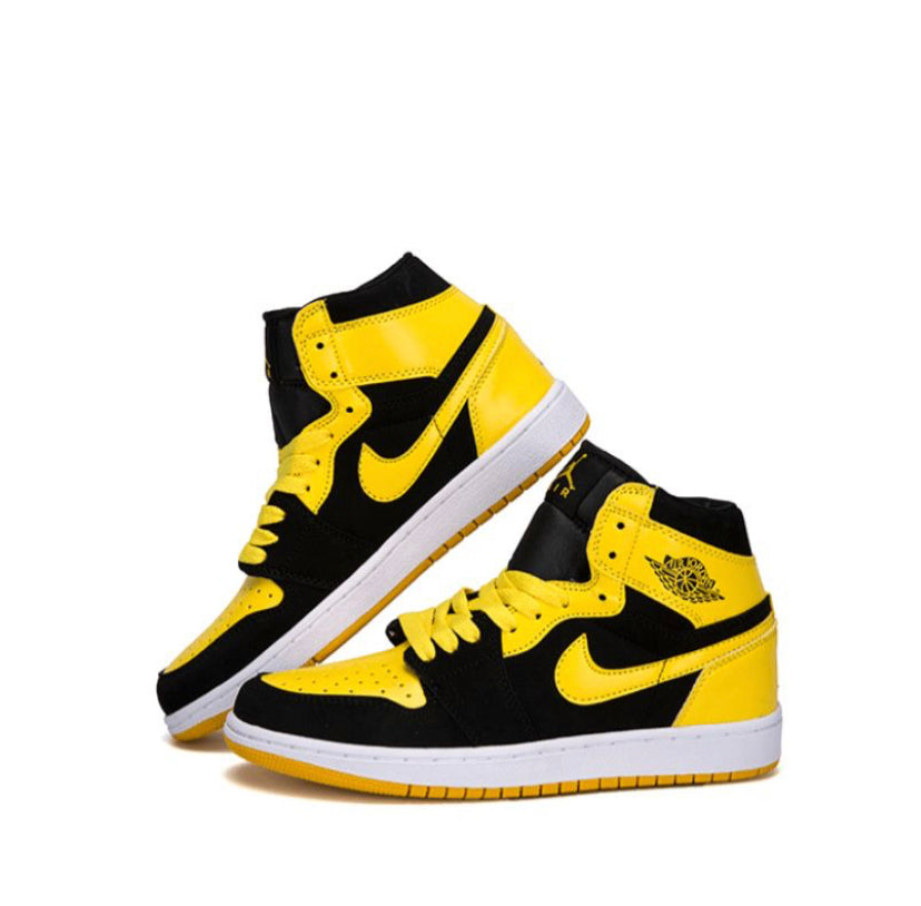 Jordan 1 black and best sale yellow high